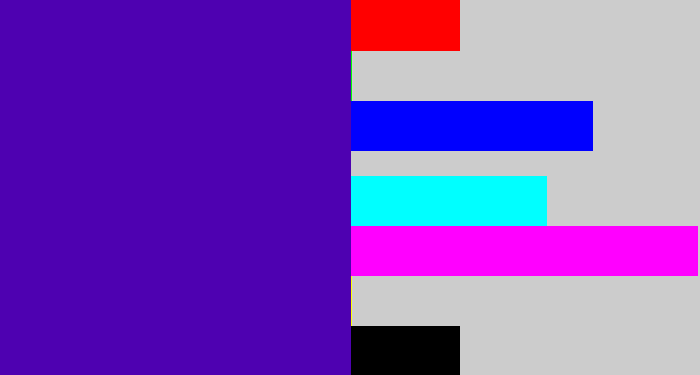 Hex color #4e01b1 - violet blue