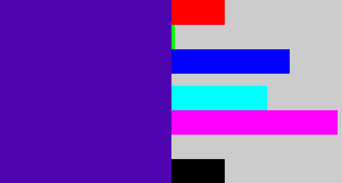Hex color #4e05b0 - violet blue