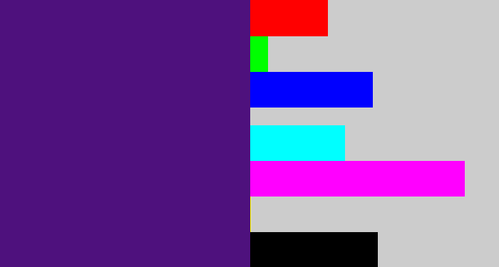 Hex color #4e117d - royal purple