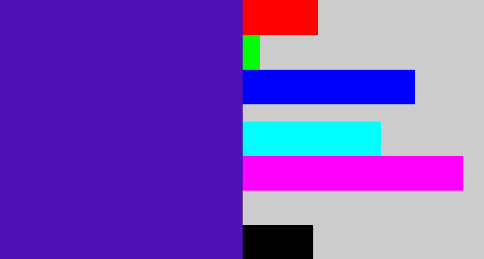 Hex color #4e11b6 - violet blue