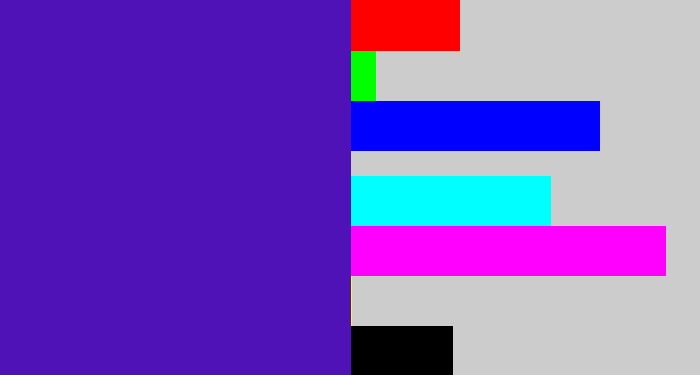 Hex color #4e12b6 - violet blue