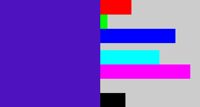 Hex color #4e13bf - violet blue