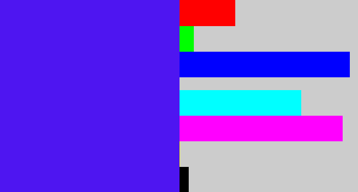 Hex color #4e15f1 - blue/purple