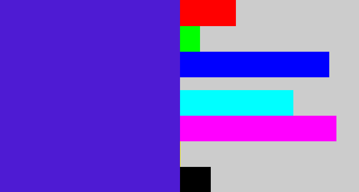 Hex color #4e1bd3 - purple/blue