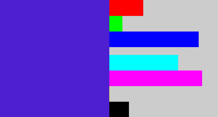 Hex color #4e1fd1 - blue purple