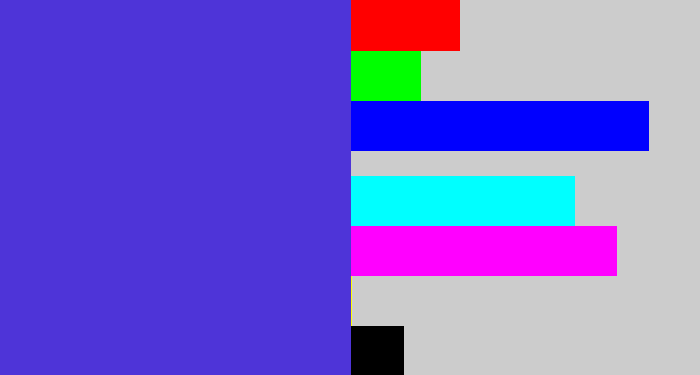 Hex color #4e34d8 - blurple
