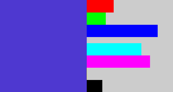 Hex color #4e38d0 - blurple