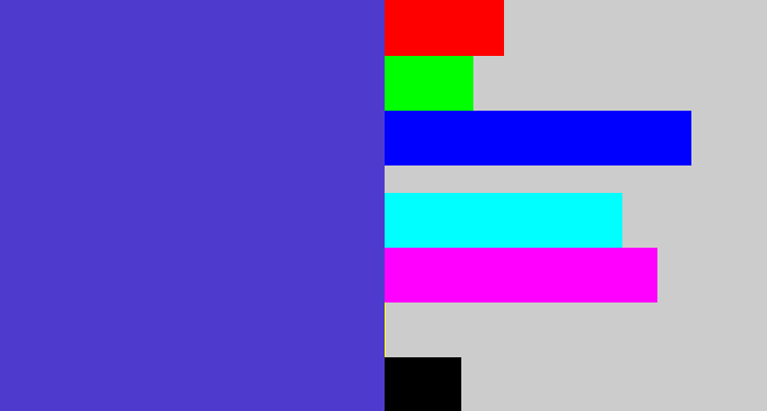 Hex color #4e3bcd - blurple