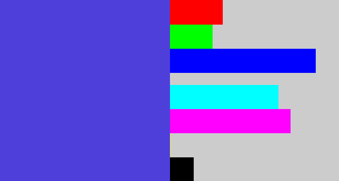 Hex color #4e3fdb - blurple