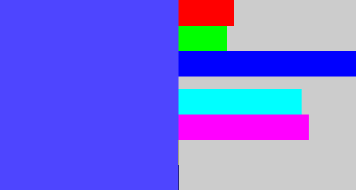 Hex color #4e45ff - purpleish blue