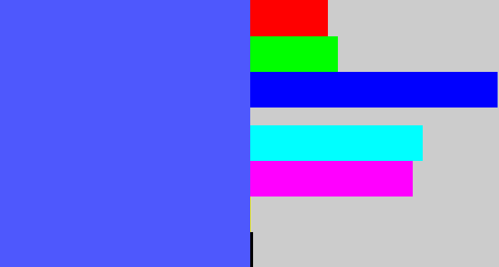 Hex color #4e58fd - purpleish blue