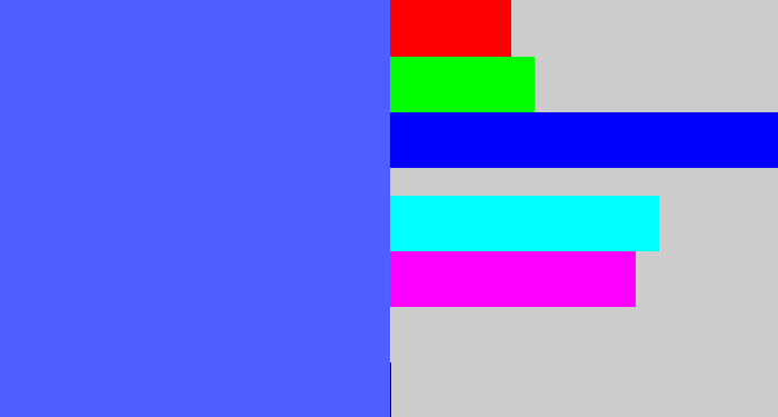 Hex color #4e5eff - lightish blue