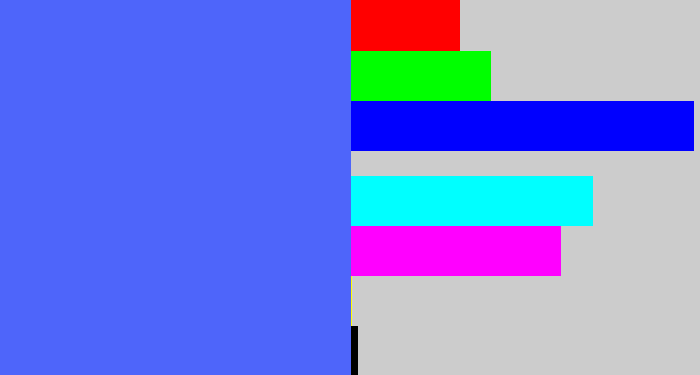 Hex color #4e65fa - lightish blue