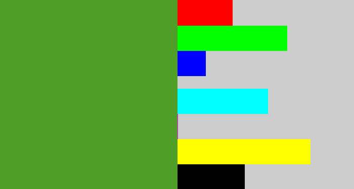 Hex color #4e9e28 - grass