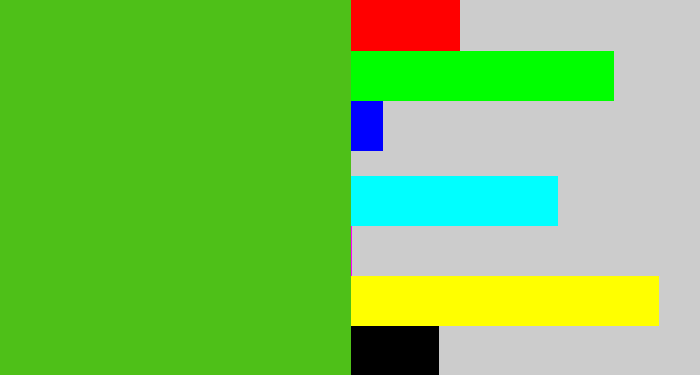 Hex color #4ec018 - frog green