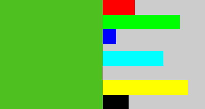 Hex color #4ec020 - frog green