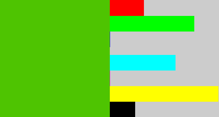 Hex color #4ec401 - frog green