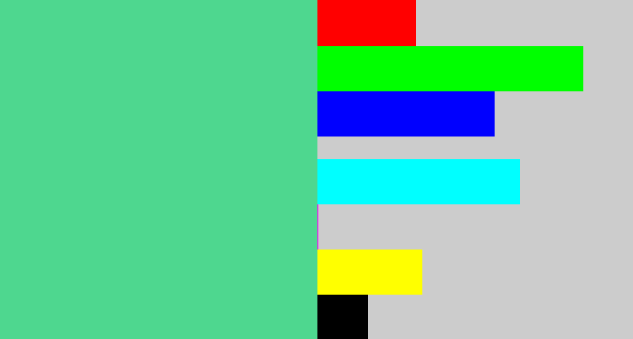 Hex color #4ed78f - weird green