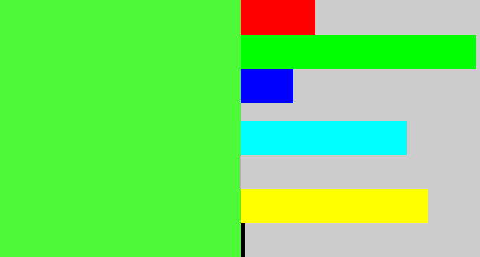 Hex color #4ef937 - light neon green