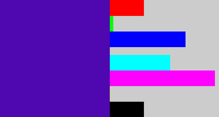 Hex color #4f07af - violet blue