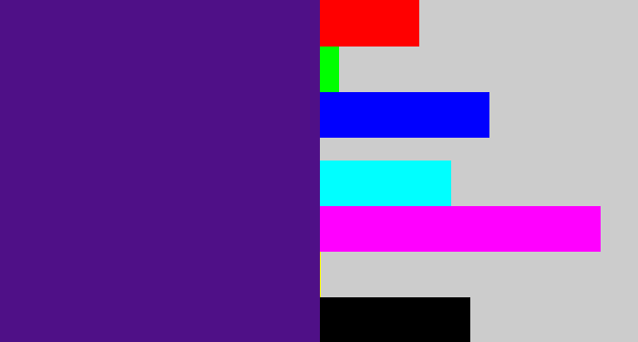 Hex color #4f1087 - indigo