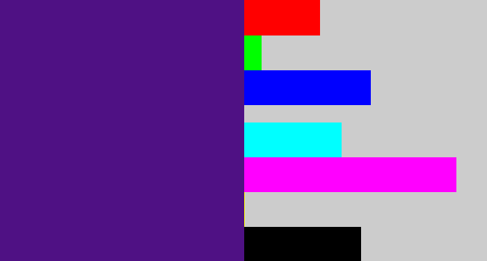 Hex color #4f1184 - indigo