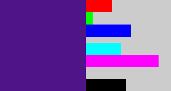 Hex color #4f1487 - indigo