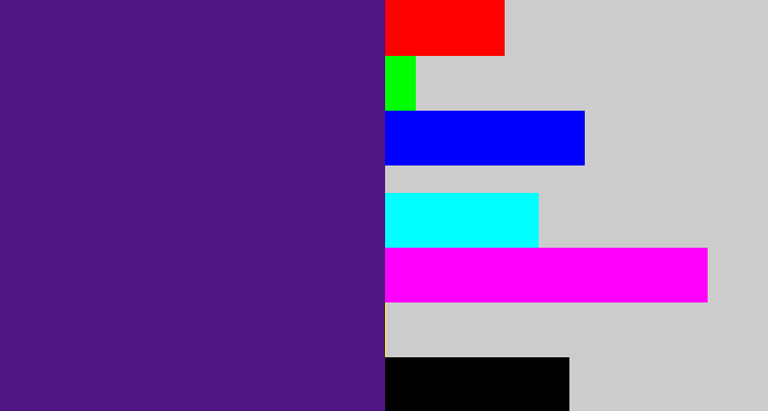Hex color #4f1584 - indigo