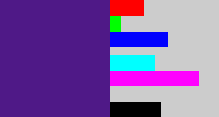 Hex color #4f1987 - indigo