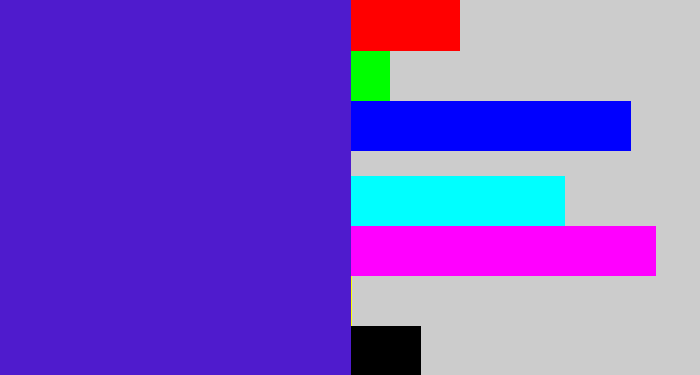 Hex color #4f1bcd - purple/blue