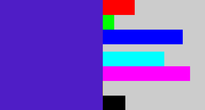 Hex color #4f1dc6 - blue purple