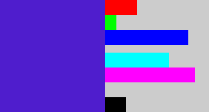 Hex color #4f1dcd - blue purple