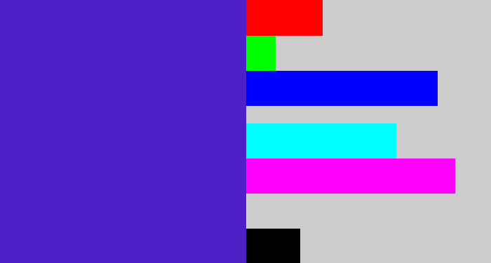Hex color #4f1fc8 - blue purple