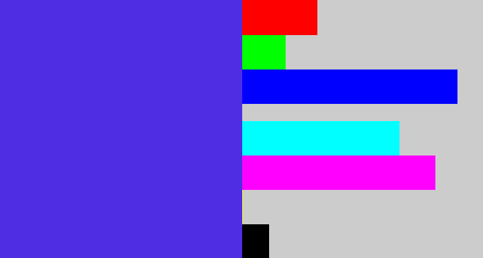 Hex color #4f2de2 - purpley blue