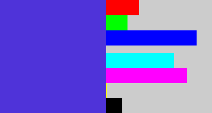 Hex color #4f33d9 - blurple