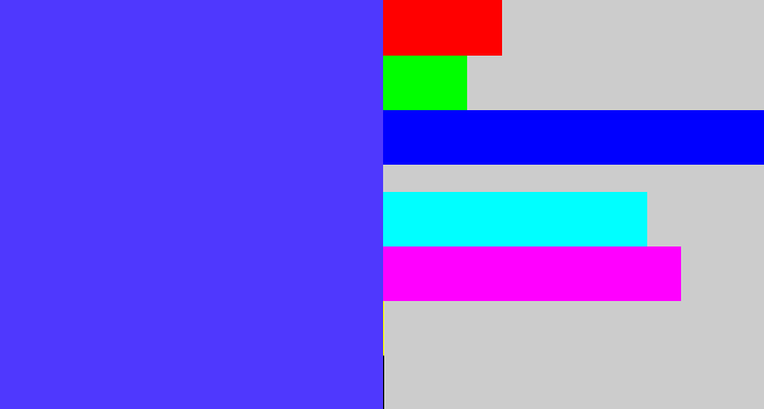 Hex color #4f38fe - light royal blue