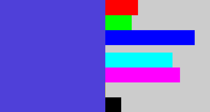 Hex color #4f40d9 - blurple