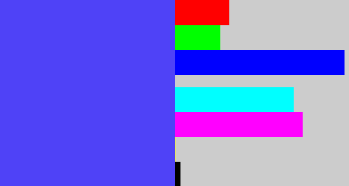 Hex color #4f42f7 - purpleish blue