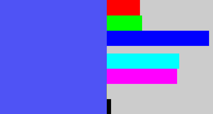 Hex color #4f53f5 - warm blue