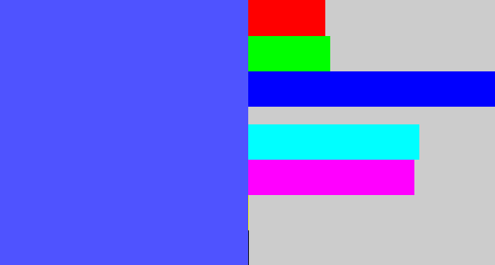 Hex color #4f53ff - purpleish blue