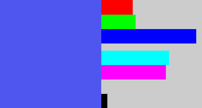 Hex color #4f56f0 - warm blue