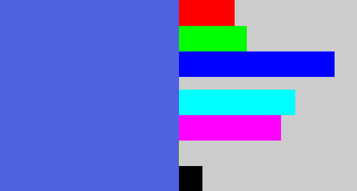Hex color #4f61df - warm blue