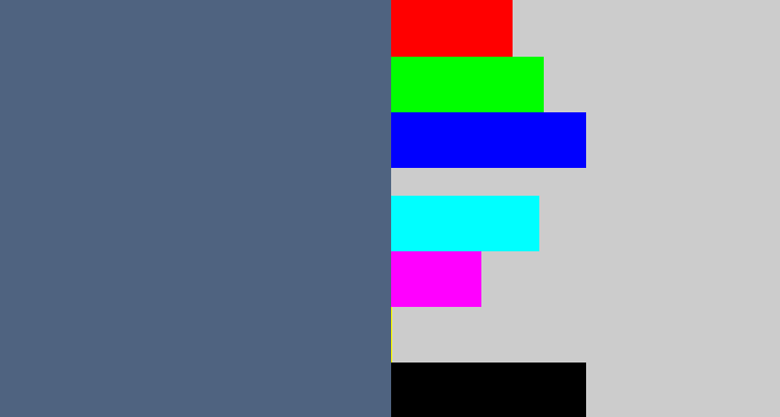 Hex color #4f6380 - slate