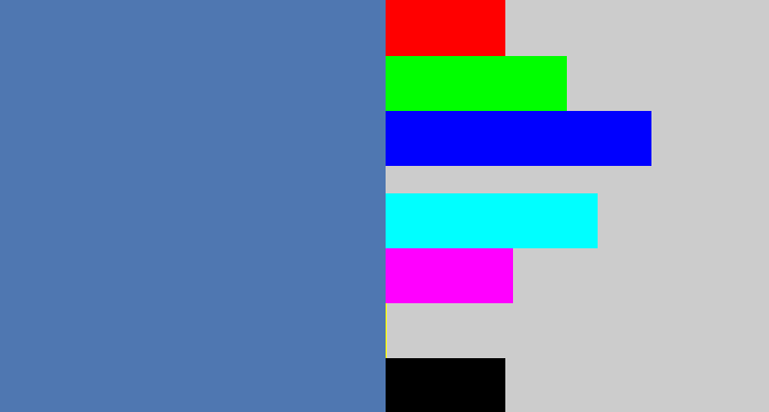 Hex color #4f77b1 - off blue