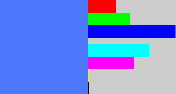 Hex color #4f79fd - lightish blue