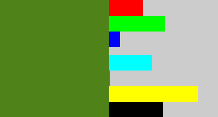 Hex color #4f8219 - sap green