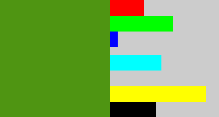 Hex color #4f9512 - sap green