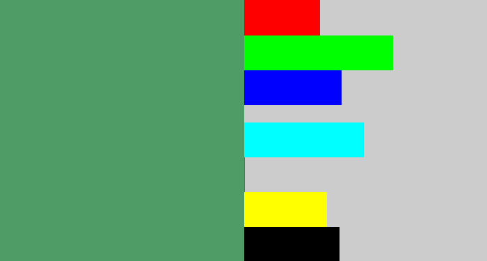 Hex color #4f9c67 - greenish