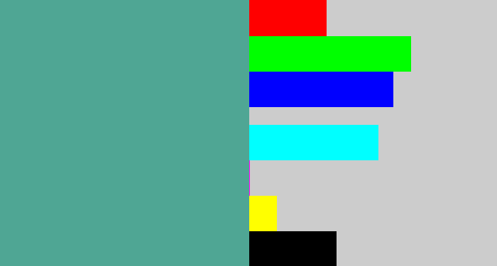 Hex color #4fa694 - greeny blue