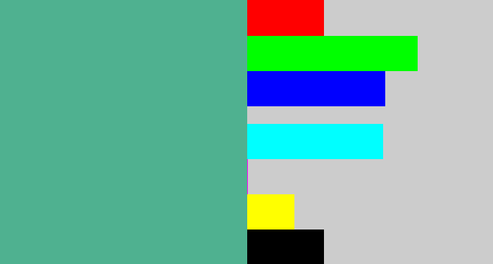 Hex color #4fb190 - greeny blue